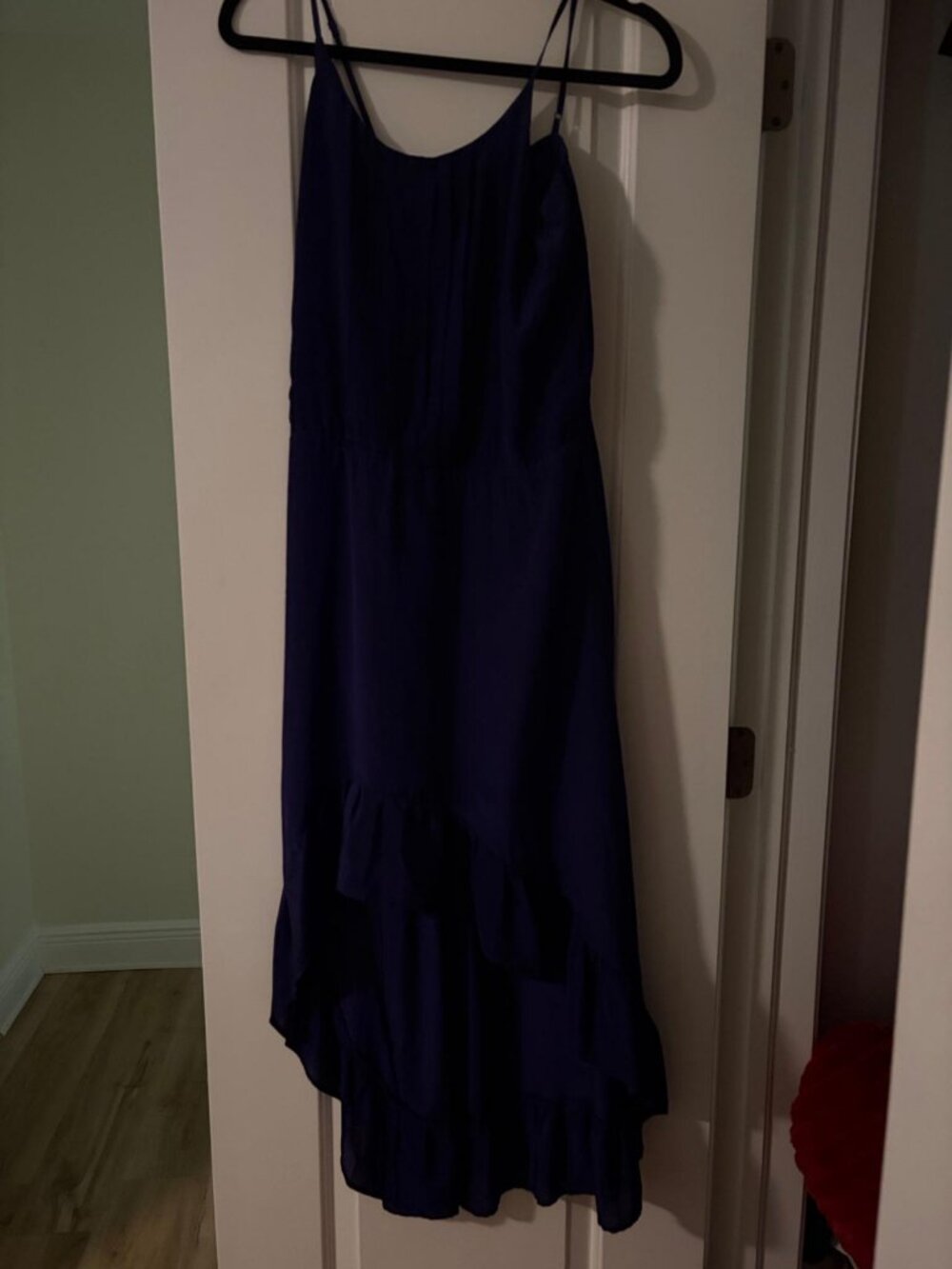 Dark blue high low dress